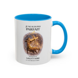 Tasse Signe Sagittaire Humour – Je Ne Suis Pas Parfait Mais Je Suis Sagittaire – Cadeau Astrologique Original 325ml