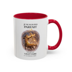 Tasse Signe Sagittaire Humour – Je Ne Suis Pas Parfait Mais Je Suis Sagittaire – Cadeau Astrologique Original 325ml