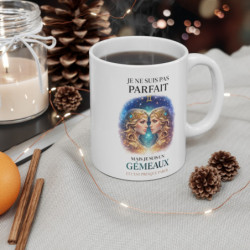 Mug Signe Astrologique Gémeaux – “Je Ne Suis Pas Parfait Mais Je Suis Gémeaux” – Tasse Horoscope Zodiac