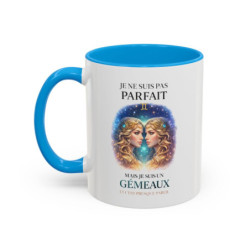 Tasse Signe Astrologique Gémeaux Humour – Je Ne Suis Pas Parfait Mais Je Suis Gémeaux – Mug Horoscope Cadeau Original 325ml