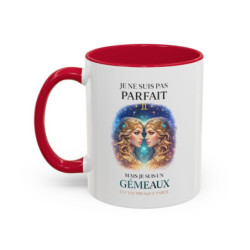 Tasse Signe Astrologique Gémeaux Humour – Je Ne Suis Pas Parfait Mais Je Suis Gémeaux – Mug Horoscope Cadeau Original 325ml