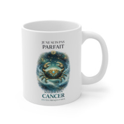 Mug Signe Astrologique Cancer – “Je Ne Suis Pas Parfait Mais Je Suis Cancer” – Tasse Horoscope Zodiac Cosmique 325ml