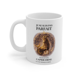 Mug Signe Astrologique Capricorne – “Je Ne Suis Pas Parfait Mais Je Suis Capricorne” – Tasse Horoscope Zodiac