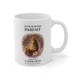 Mug Signe Astrologique Capricorne – “Je Ne Suis Pas Parfait Mais Je Suis Capricorne” – Tasse Horoscope Zodiac