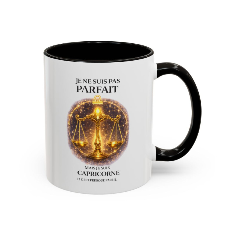 Mug Signe Balance Astrologie – Je Ne Suis Pas Parfait Mais Je Suis Balance – Design Mystique