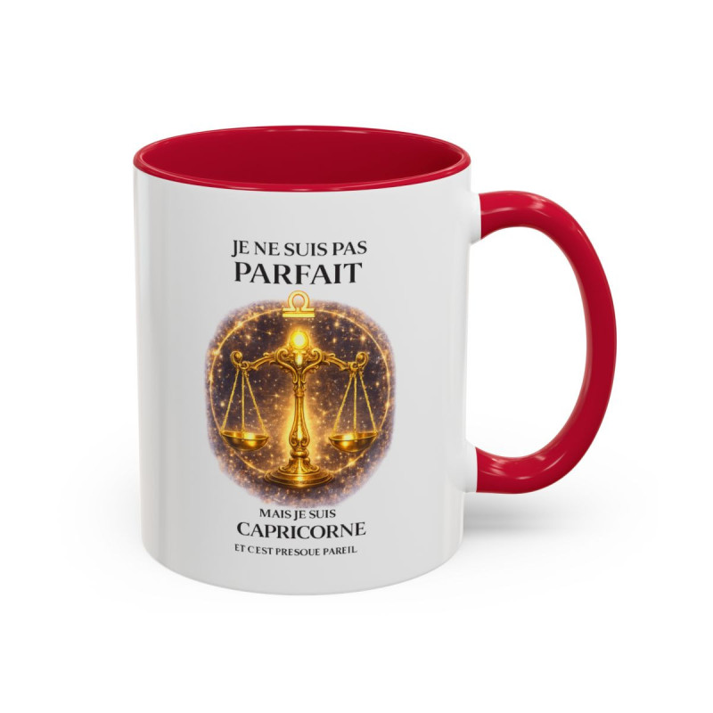Mug Signe Balance Astrologie – Je Ne Suis Pas Parfait Mais Je Suis Balance – Design Mystique