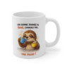 Mug Paresseux Humoristique – “Une Bonne Journée de Travail Commence par Une Pause” – Tasse Café Fun Bureau 325ml