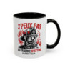 Tasse Pompier Humour – J’Peux Pas La Caserne M’Attend – Mug Cadeau Pompier Original Caserne Pompiers 325ml