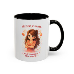 Tasse Humour Femme Râleuse Chiante Mais Craquante – Mug Drôle Cade au Femme Amie Copine Collègue