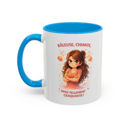 Tasse Humour Femme Râleuse Chiante Mais Craquante – Mug Drôle Cade au Femme Amie Copine Collègue