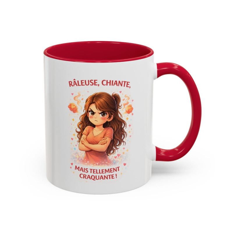 Tasse Humour Femme Râleuse Chiante Mais Craquante – Mug Drôle Cade au Femme Amie Copine Collègue