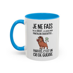 Tasse Humour Sanglier Drôle – Mug Je Ne Fais Pas De Bruit Cadeau Blague Adulte Noir Bleu Rouge 325ml