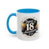 Mug Joyeux 18 Ans – Tasse Anniversaire 18 Ans Cadeau Original Homme Femme Noir Bleu Rouge 325ml