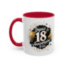 Mug Joyeux 18 Ans – Tasse Anniversaire 18 Ans Cadeau Original Homme Femme Noir Bleu Rouge 325ml