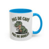 Mug Pas de Café Pas de Boulot – Tasse Humour Dinosaure Café Cadeau Collègue Homme Femme Noir Bleu Rouge 325ml
