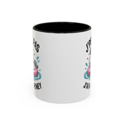 Mug J’peux pas j’ai Aqua-Poney – Tasse Humour Licorne Cadeau Femme Fille Collègue Noir Bleu Rouge 325ml