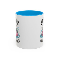 Mug J’peux pas j’ai Aqua-Poney – Tasse Humour Licorne Cadeau Femme Fille Collègue Noir Bleu Rouge 325ml
