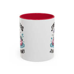 Mug J’peux pas j’ai Aqua-Poney – Tasse Humour Licorne Cadeau Femme Fille Collègue Noir Bleu Rouge 325ml