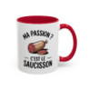Mug Ma Passion C’est le Saucisson – Tasse Humour Apéro Cadeau Homme Collègue Amateur de Saucisson