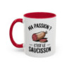 Mug Ma Passion C’est le Saucisson – Tasse Humour Apéro Cadeau Homme Collègue Amateur de Saucisson