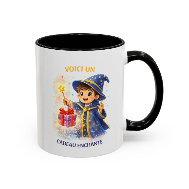 Mug Voici un Cadeau Enchanté – Tasse Magicien Enfant Cadeau Magique Idée Cadeau Original
