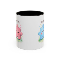 Mug Tu me Complètes – Tasse Amour Couple Puzzle Idée Cadeau Romantique Saint Valentin Anniversaire