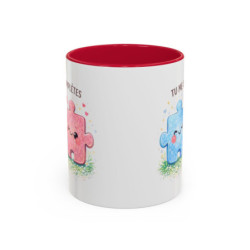 Mug Tu me Complètes – Tasse Amour Couple Puzzle Idée Cadeau Romantique Saint Valentin Anniversaire