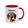 Mug Teckel Personnalisable – Tasse Chien Cartoon Mignon Idée Cadeau Amoureux des Chiens