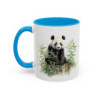 Mug Panda Mignon – Tasse Panda Bambou Illustration Artistique Idée Cadeau Amoureux des Pandas Noir Bleu Rouge 325ml