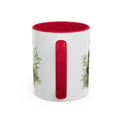 Mug Panda Mignon – Tasse Panda Bambou Illustration Artistique Idée Cadeau Amoureux des Pandas Noir Bleu Rouge 325ml