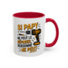 Mug Papy Bricoleur – Tasse Humour Grand-Père Idée Cadeau Bricolage Noir Bleu Rouge 325ml
