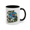 Mug Escalade Humour – Tasse J’Peux Pas J’Ai Escalade Cadeau Grimpeur Alpinisme Noir Bleu Rouge 325ml