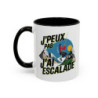 Mug Escalade Humour – Tasse J’Peux Pas J’Ai Escalade Cadeau Grimpeur Alpinisme Noir Bleu Rouge 325ml