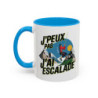 Mug Escalade Humour – Tasse J’Peux Pas J’Ai Escalade Cadeau Grimpeur Alpinisme Noir Bleu Rouge 325ml