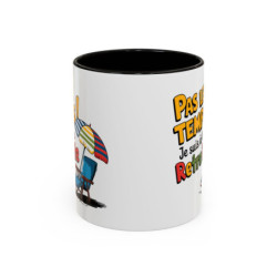 Mug Retraite Humour – Tasse Pas Le Temps Je Suis à la Retraite Cadeau Départ Retraite Homme Femme Noir Bleu Rouge 325ml