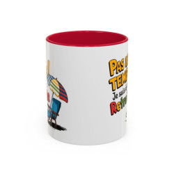 Mug Retraite Humour – Tasse Pas Le Temps Je Suis à la Retraite Cadeau Départ Retraite Homme Femme Noir Bleu Rouge 325ml