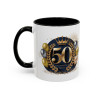 Mug 50 Ans Anniversaire – Tasse Cadeau 50 Ans Homme Femme Idée Cadeau Anniversaire Noir Bleu Rouge 325ml