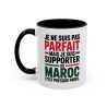 Mug Supporter du Maroc – Tasse Humour Fan Maroc Cadeau Supporter Football Maroc Noir Bleu Rouge 325ml