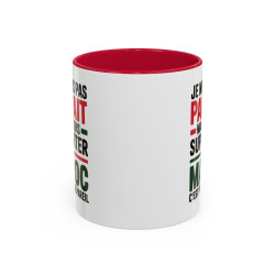 Mug Supporter du Maroc – Tasse Humour Fan Maroc Cadeau Supporter Football Maroc Noir Bleu Rouge 325ml