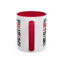 Mug Supporter du Maroc – Tasse Humour Fan Maroc Cadeau Supporter Football Maroc Noir Bleu Rouge 325ml