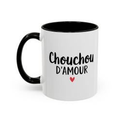Mug Chouchou d’Amour – Tasse Amour Cadeau Couple Homme Femme Idée Cadeau Romantique Noir Bleu Rouge 325ml