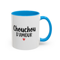 Mug Chouchou d’Amour – Tasse Amour Cadeau Couple Homme Femme Idée Cadeau Romantique Noir Bleu Rouge 325ml