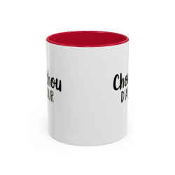 Mug Chouchou d’Amour – Tasse Amour Cadeau Couple Homme Femme Idée Cadeau Romantique Noir Bleu Rouge 325ml