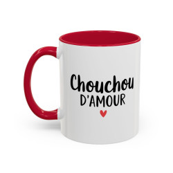 Mug Chouchou d’Amour – Tasse Amour Cadeau Couple Homme Femme Idée Cadeau Romantique Noir Bleu Rouge 325ml