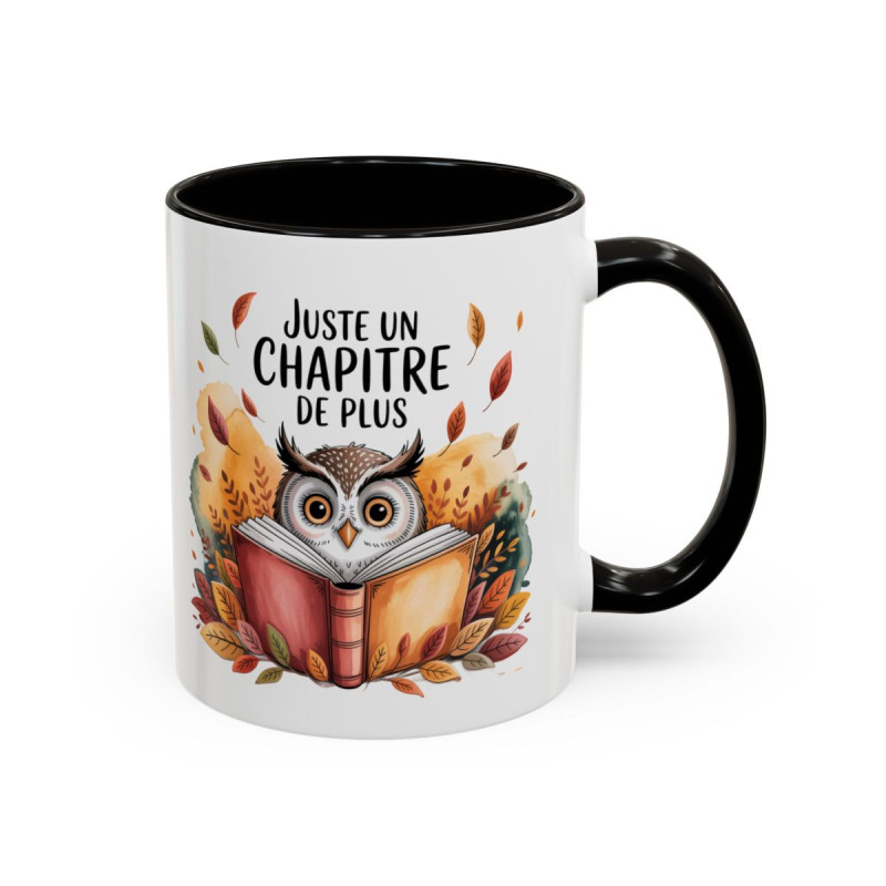 Mug Lecture Juste Un Chapitre De Plus Chouette Livre – Tasse Humour Lecteur Cadeau Passion Lecture