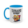 Mug Humour Chips Snack Drôle – Tasse Cadeau Gourmand Apéro Fun Noir Bleu Rouge