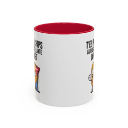 Mug Humour Chips Snack Drôle – Tasse Cadeau Gourmand Apéro Fun Noir Bleu Rouge