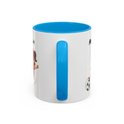 Mug Football Personnalisable Fille – Tasse Joueur Soccer Cadeau Enfant Noir Bleu Rouge