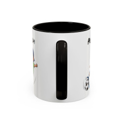 Mug Football Personnalisable Garçon – Tasse Joueur Soccer Cadeau Enfant Noir Bleu Rouge