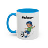 Mug Football Personnalisable Garçon – Tasse Joueur Soccer Cadeau Enfant Noir Bleu Rouge